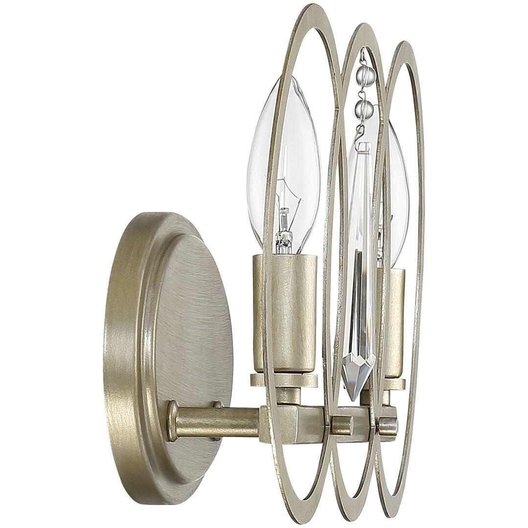 Hutton 2 Light 15.5 inch Sterling Gold Bath Bar Wall Light