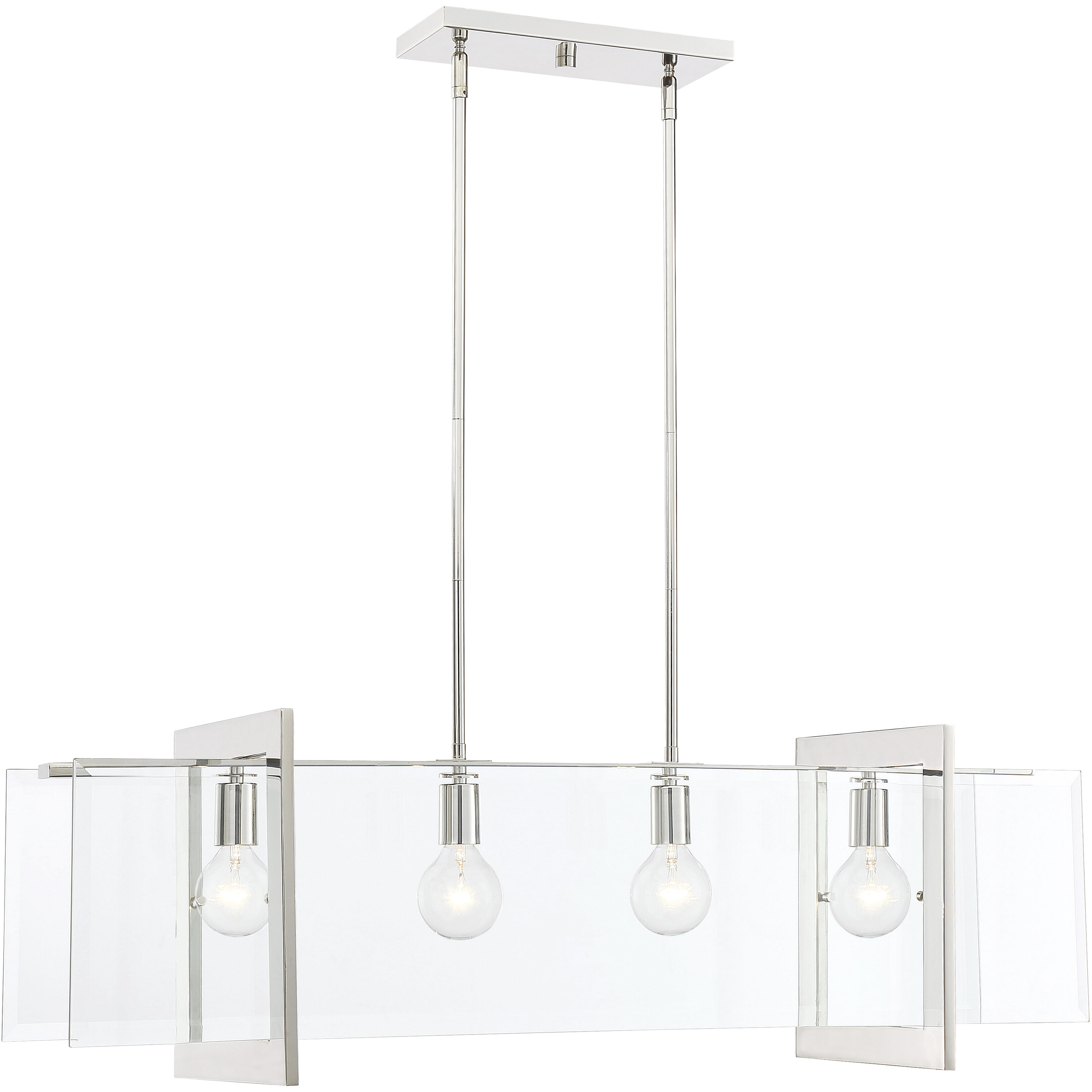 Ethan 4 Light 40 inch Polished Nickel Chandelier Ceiling Light