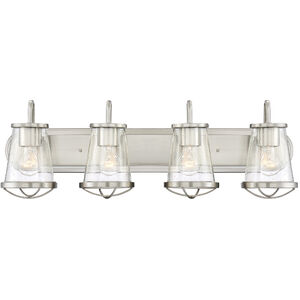 Darby 4 Light 30 inch Satin Platinum Bath Bar Wall Light
