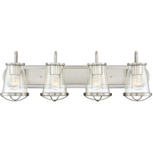Darby 4 Light 30 inch Satin Platinum Bath Bar Wall Light