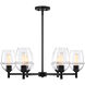 Summer Jazz 6 Light 28 inch Matte Black Chandelier Ceiling Light