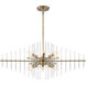 Reeve 12 Light 35 inch Burnished Antique Brass Island Pendant Ceiling Light