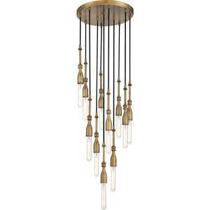 Louise 11 Light 15 inch Old Satin Brass Chandelier Ceiling Light