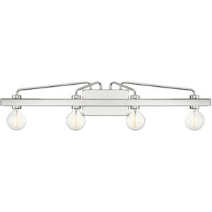 Ravella 3 Light 33.25 inch Polished Nickel Bath Bar Wall Light