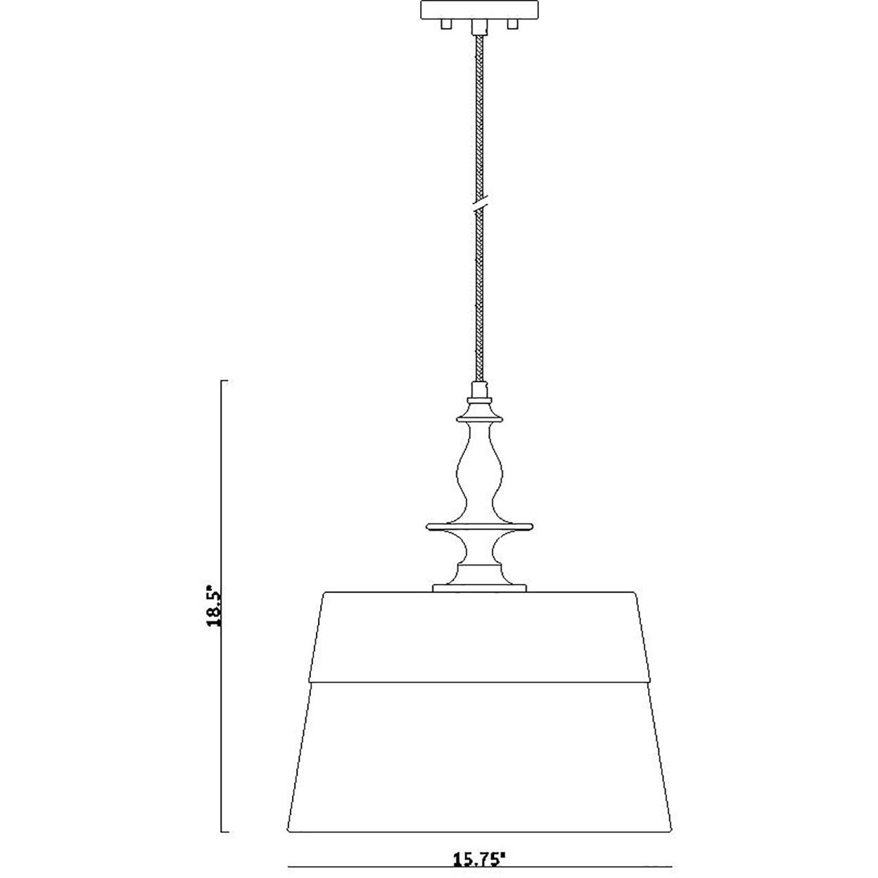 Ava 1 Light 15.75 inch Brushed Gold Pendant Ceiling Light