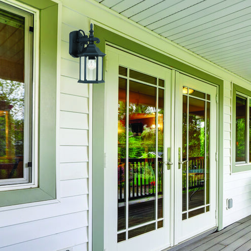 Devonshire 1 Light 14 inch Black Outdoor Wall Lantern