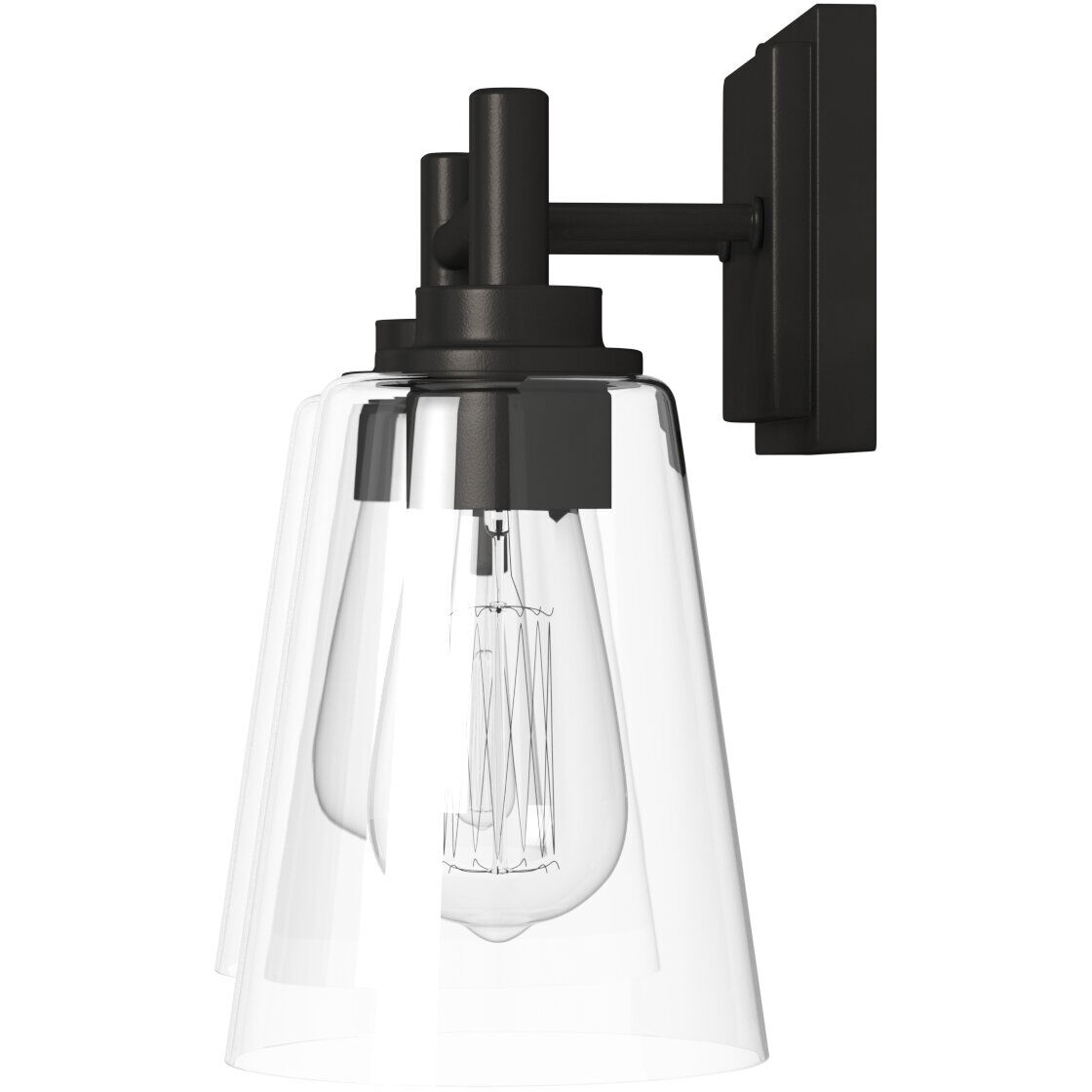 Westin 2 Light 15 inch Matte Black Bath Bar Wall Light 