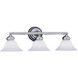 Opal Essence 3 Light 26.5 inch Chrome Bath Bar Wall Light