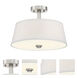 Studio 2 Light 15 inch Satin Platinum Semi-Flush Ceiling Light
