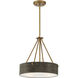Erba 3 Light 16 inch Old Satin Brass Pendant Ceiling Light