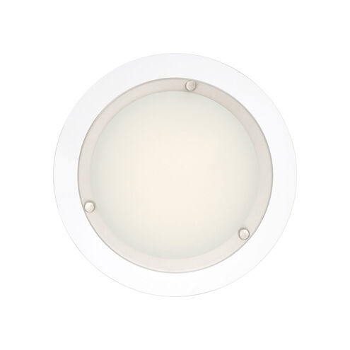 Edge Lit LED 10 inch Polished Nickel Flushmount Ceiling Light
