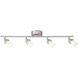 EnviroLite 4 Light 120 Brushed Nickel Track Kit Ceiling Light in 1900, Straight Bar