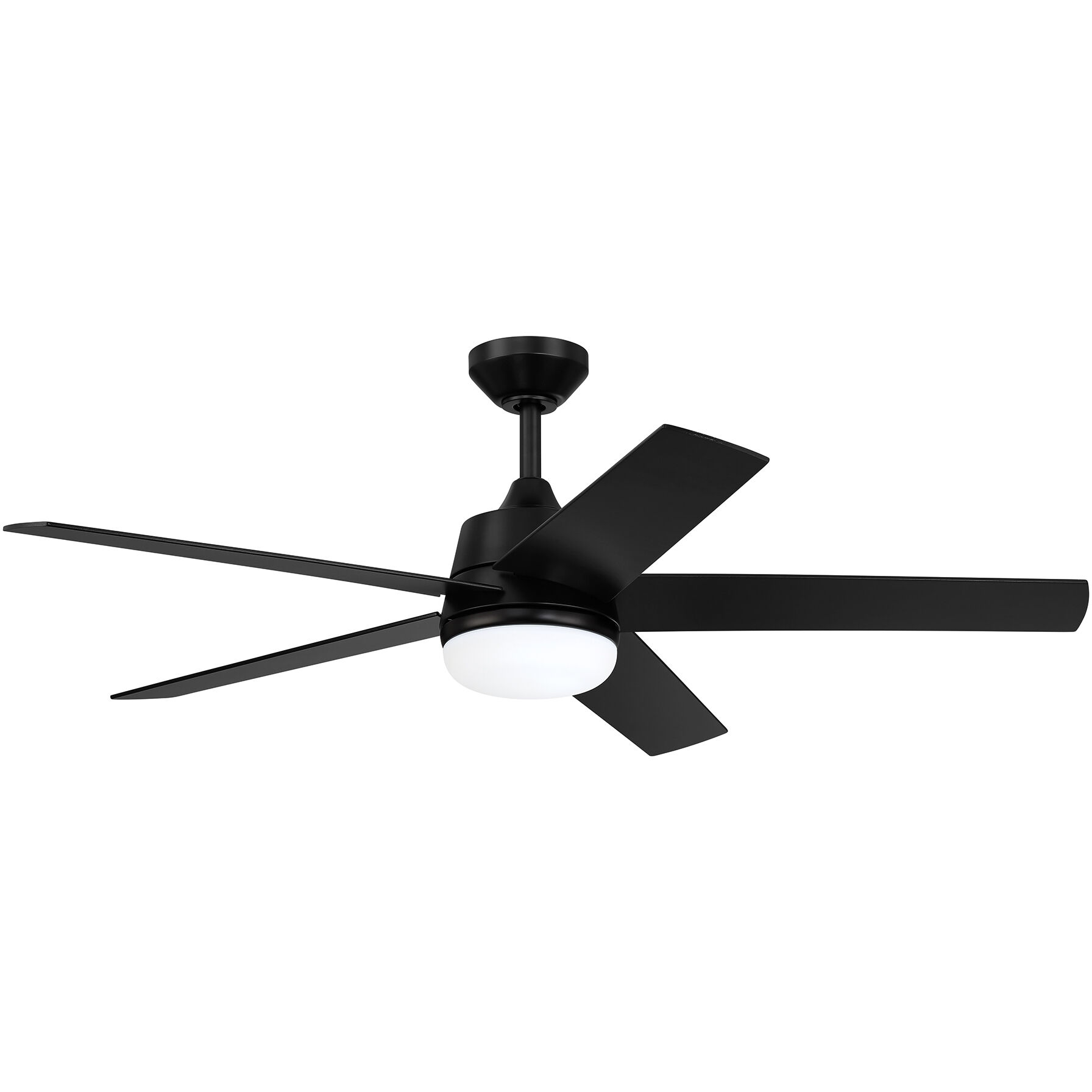 Astrea 52 inch Matte Black with Reversible Matte Black/Sepia Brown Blades Smart Color Fan