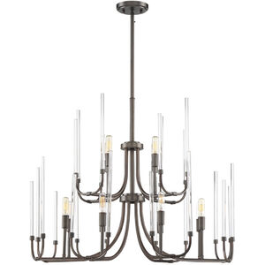 Laretto 12 Light 31 inch Satin Copper Bronze Chandelier Ceiling Light