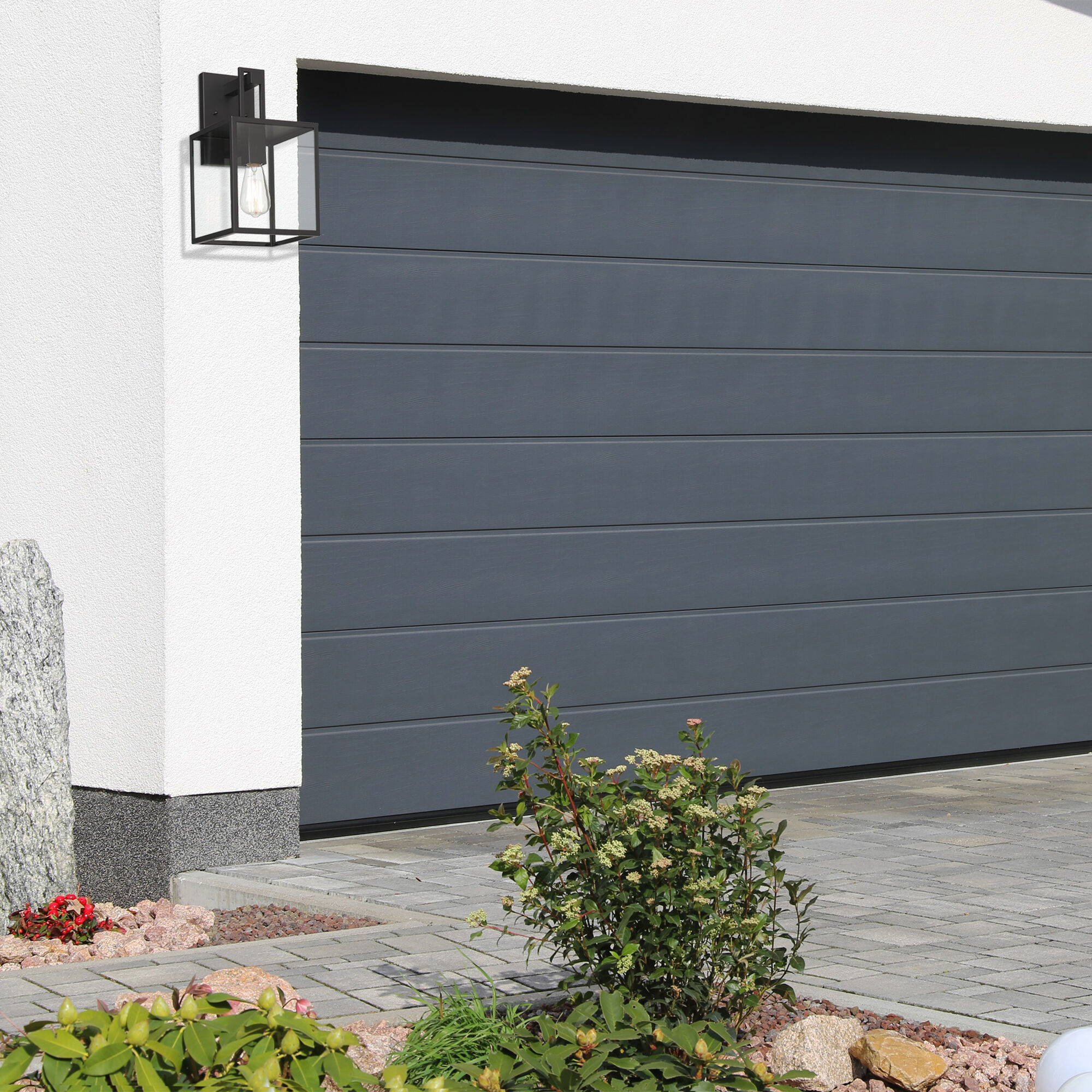 Preston 1 Light 14.75 inch Matte Black Exterior Wall Lantern