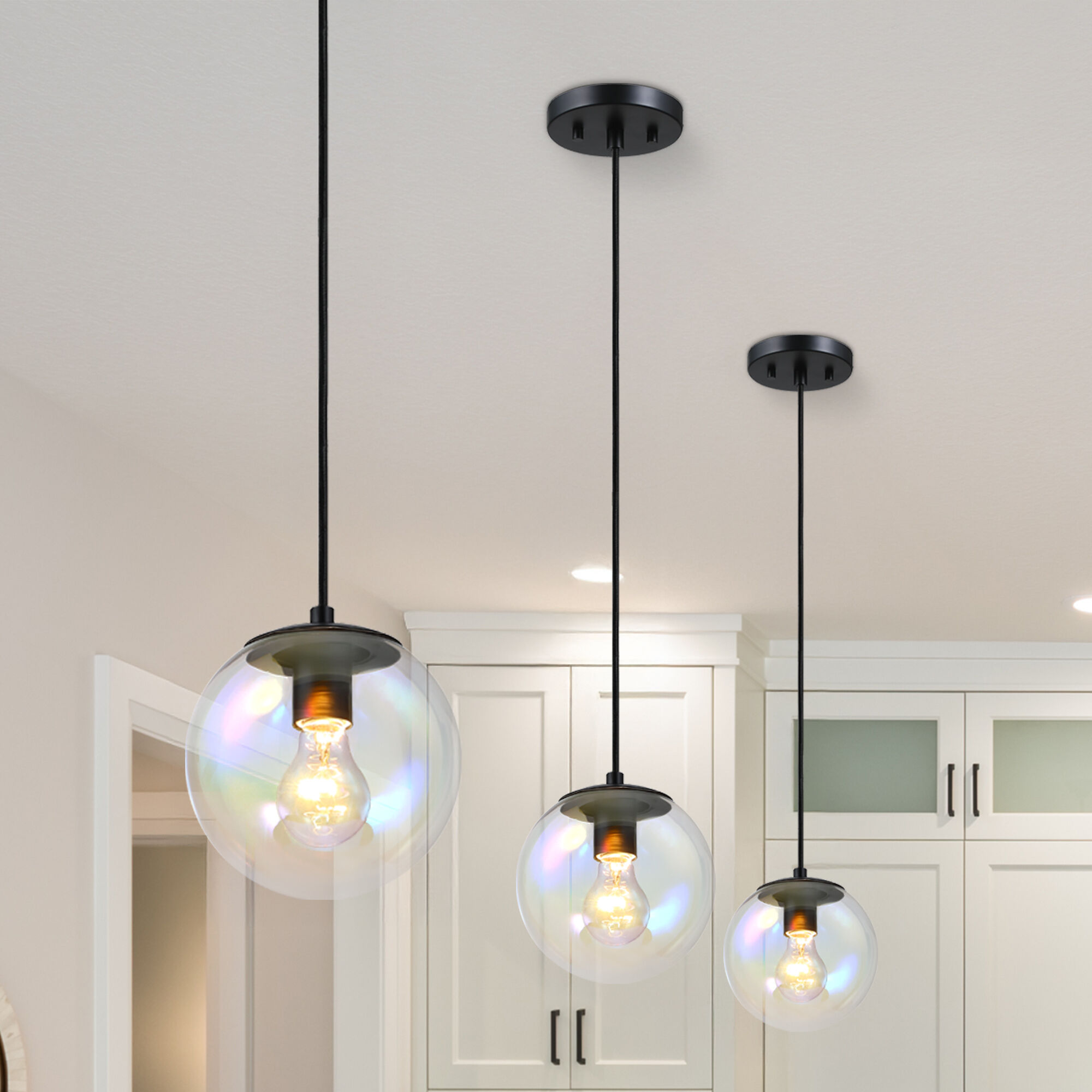 Neva LED 7 inch Matte Black Pendant Ceiling Light