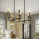 Summit 6 Light 32 inch Matte Black Island Light Ceiling Light