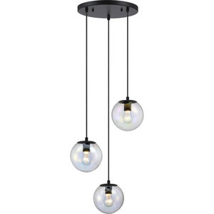 Neva LED 17.75 inch Matte Black Chandelier Ceiling Light