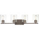 Liam 4 Light 32 inch Satin Copper Bronze Bath Bar Wall Light