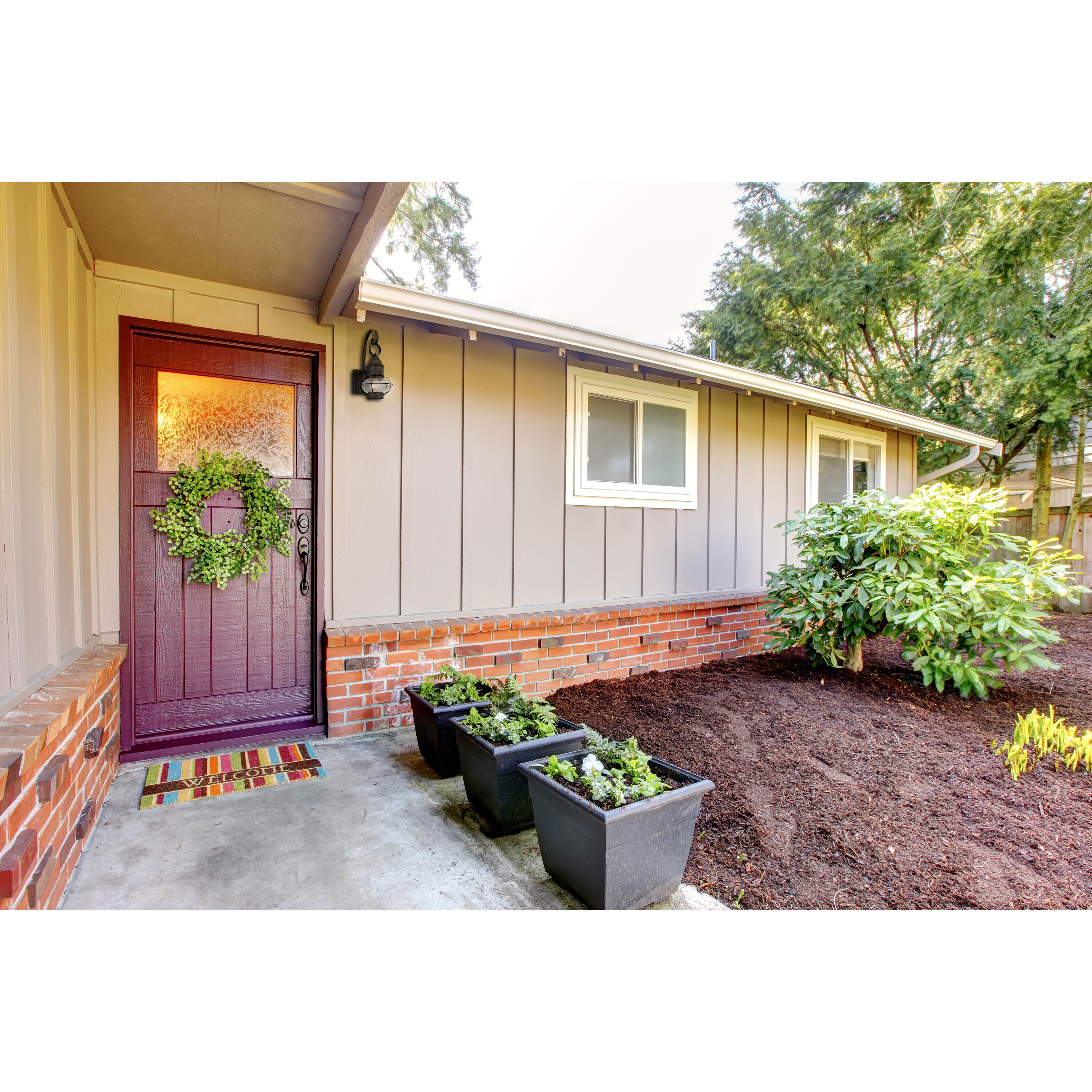 Nantucket 1 Light 14 inch Rustique Outdoor Wall Lantern