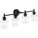 Summer Jazz 4 Light 32 inch Matte Black Vanity Light Wall Light