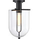 Skylar LED 10 inch Matte Black Semi-Flush Mount Ceiling Light