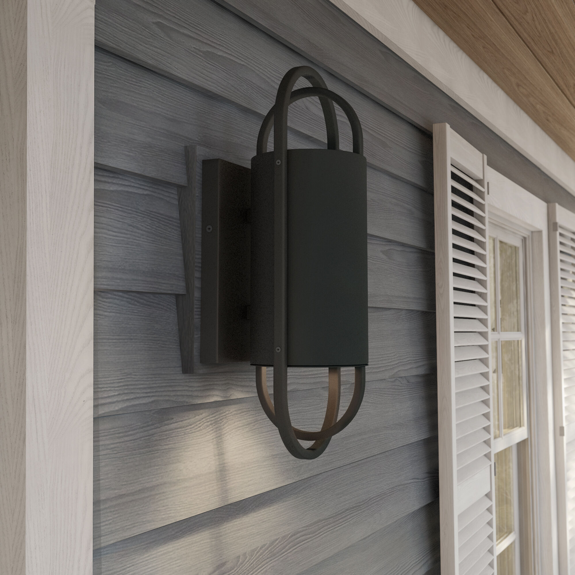 Nightfall 1 Light 20 inch Black Outdoor Wall Lantern