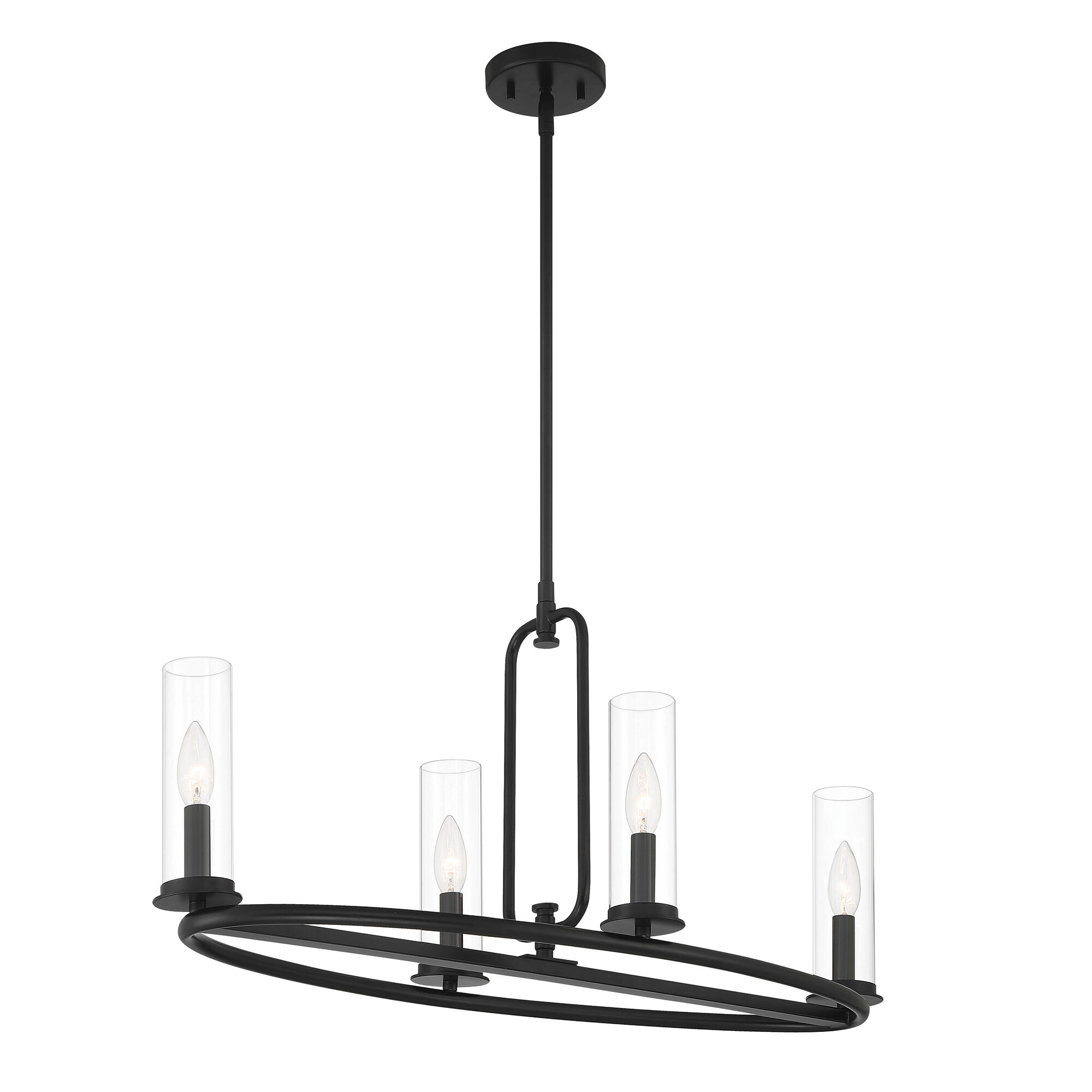 Hudson Heights 4 Light 32 inch Matte Black Island Light Ceiling Light