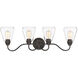 Foundry 4 Light 33 inch Satin Bronze Bath Light Wall Light