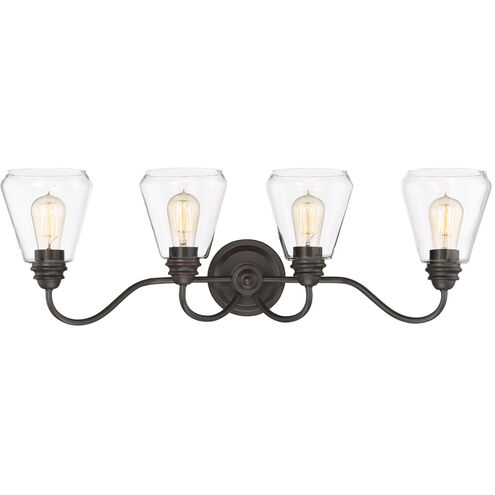 Foundry 4 Light 33 inch Satin Bronze Bath Light Wall Light