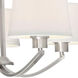 Studio 5 Light 26 inch Satin Platinum Chandelier Ceiling Light