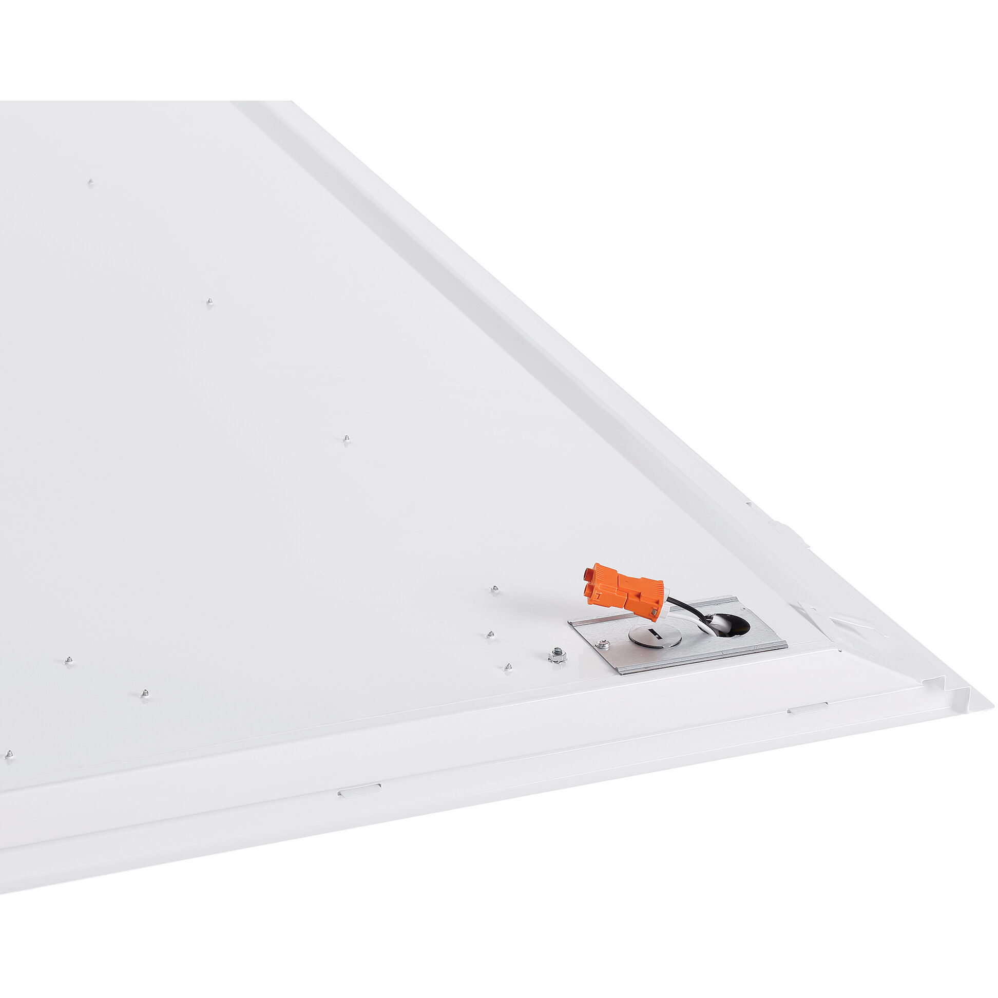 EnviroLite LED 48 inch White Troffer Ceiling Light, Shallow Prismatic Lens