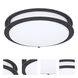EnviroLite LED 16 inch Matte Black Flush Mount Ceiling Light