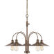 Newbury Station 5 Light 31 inch Old Satin Brass Chandelier Ceiling Light