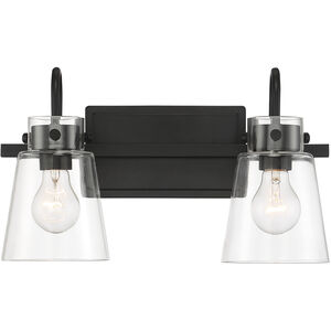 Inwood 2 Light 16 inch Matte Black Vanity Light Wall Light