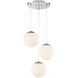 Kelvin 3 Light 17.75 inch Chrome Pendant Ceiling Light