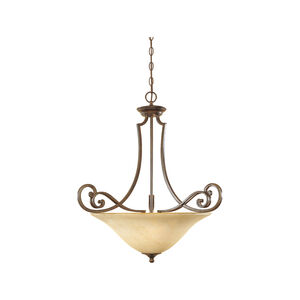 Mendocino 3 Light 26 inch Forged Sienna Inverted Pendant Ceiling Light