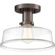 Carson 1 Light 10.75 inch Satin Copper Bronze Semi-Flush Ceiling Light