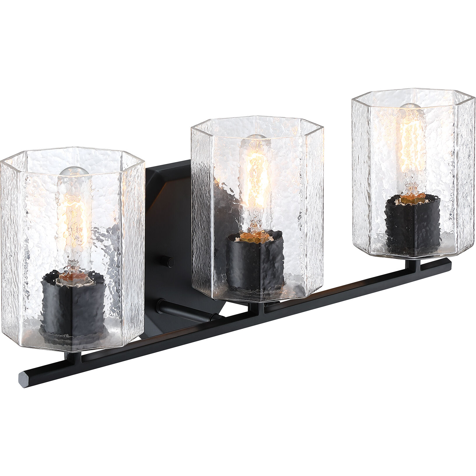 Haven 3 Light 24 inch Matte Black Vanity Light Wall Light