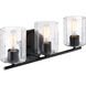 Haven 3 Light 24 inch Matte Black Vanity Light Wall Light