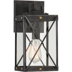 Shady Glen 1 Light 14 inch Weathered Pewter Outdoor Wall Lantern