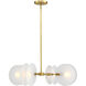 Sky Fall 4 Light 28 inch Brushed Gold Chandelier Ceiling Light