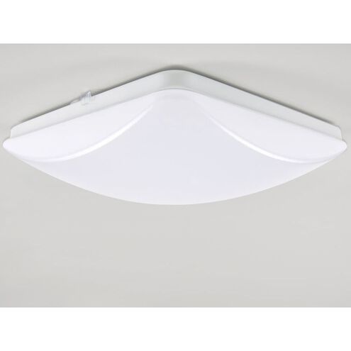 EnviroLite LED 10.75 inch White Puff Flush Mount Ceiling Light