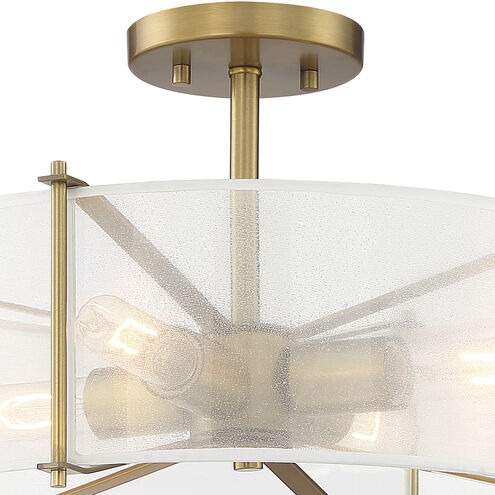 Daybreak 4 Light 18 inch Old Satin Brass Semi-Flush Ceiling Light