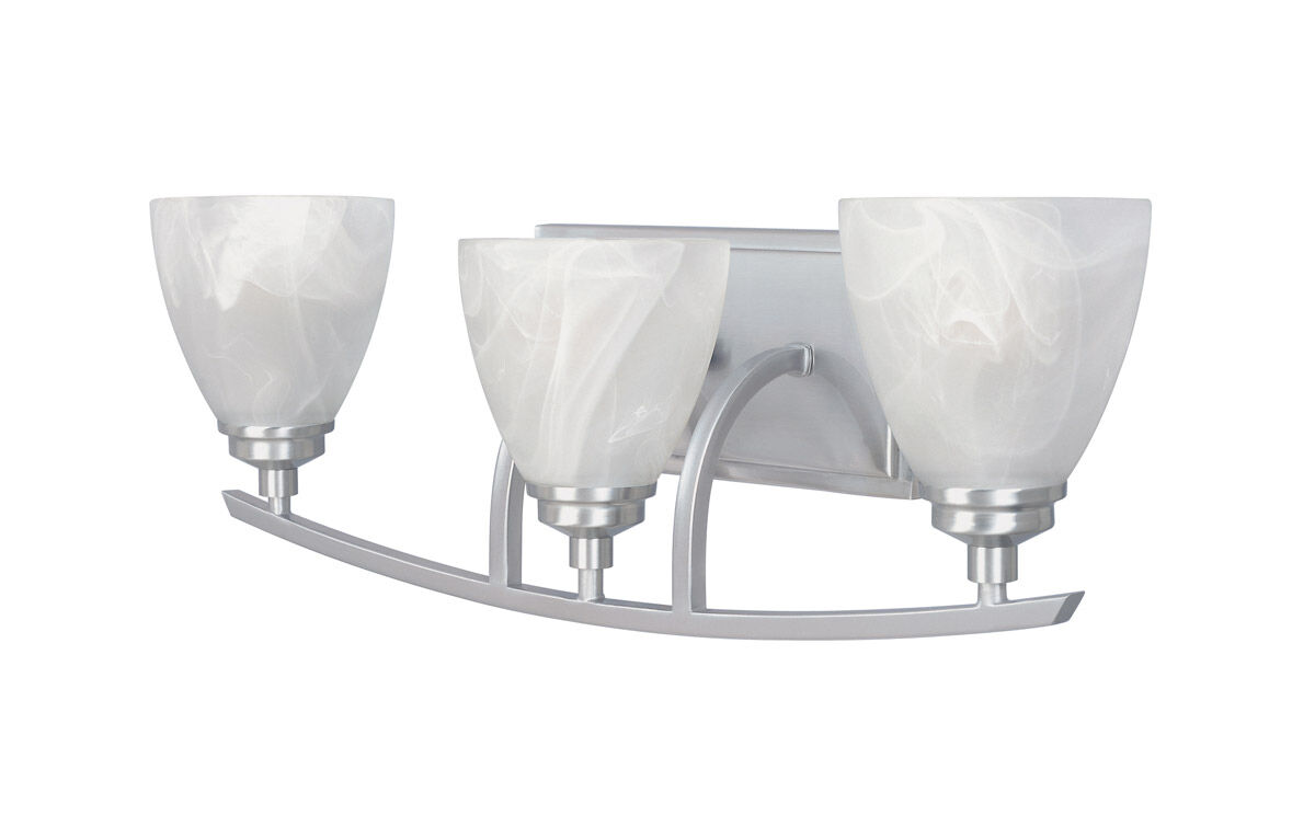 Tackwood 3 Light 24 inch Satin Platinum Bath Bar Wall Light