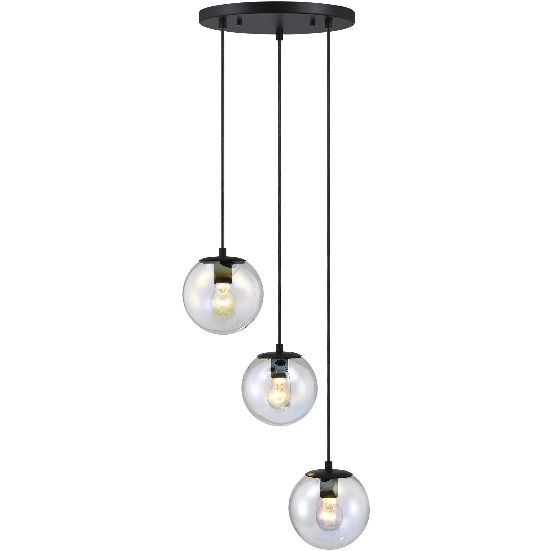 Neva LED 17.75 inch Matte Black Chandelier Ceiling Light