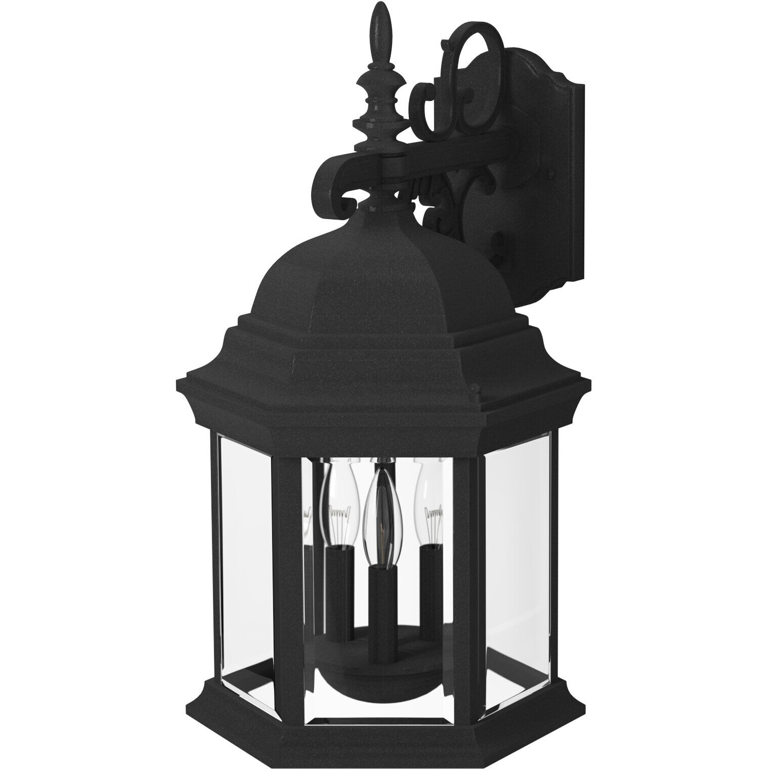 Devonshire 3 Light 19 inch Black Outdoor Wall Lantern