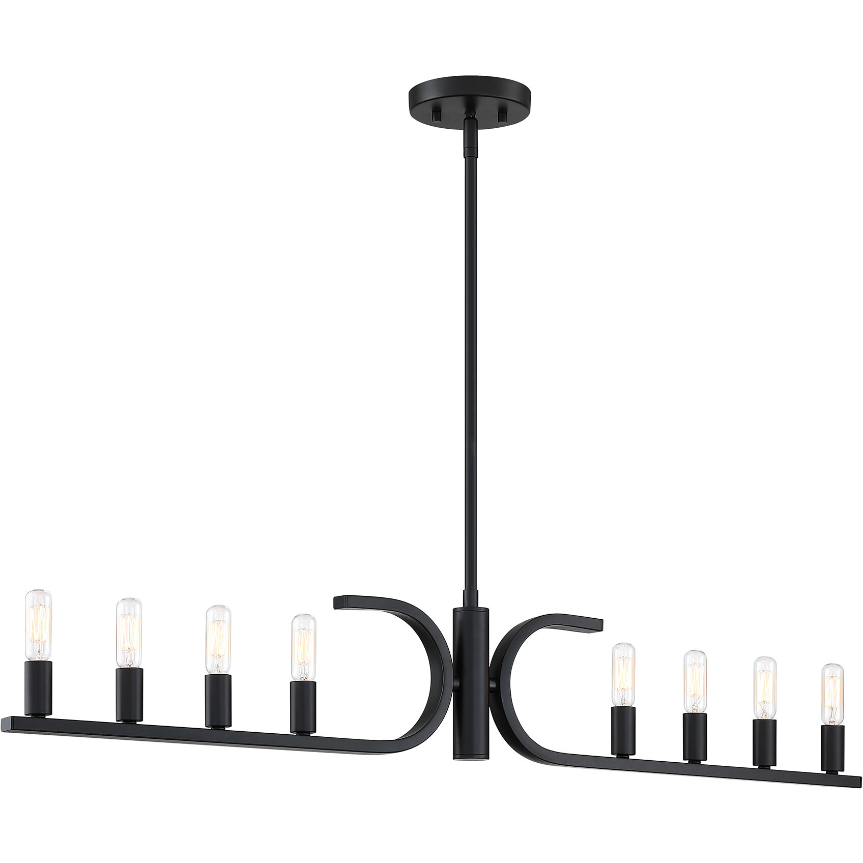 Skye 8 Light 39.5 inch Matte Black Island Pendant Ceiling Light