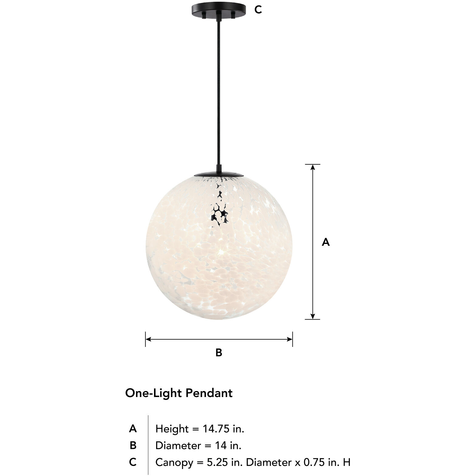 Circo 1 Light 14 inch Matte Black Pendant Ceiling Light