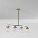 Knoll 4 Light 33 inch Brushed Gold Island Pendant Ceiling Light